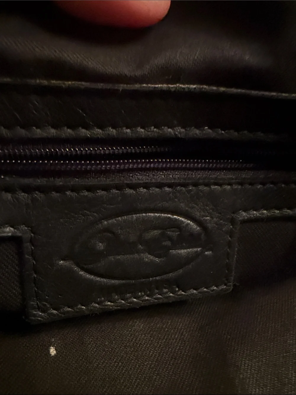 Onna Ehrlich Black Leather Satchel with Gold Hardware